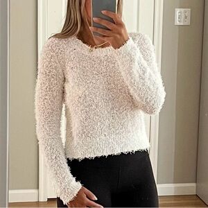 BCBG Cozy White Sweater